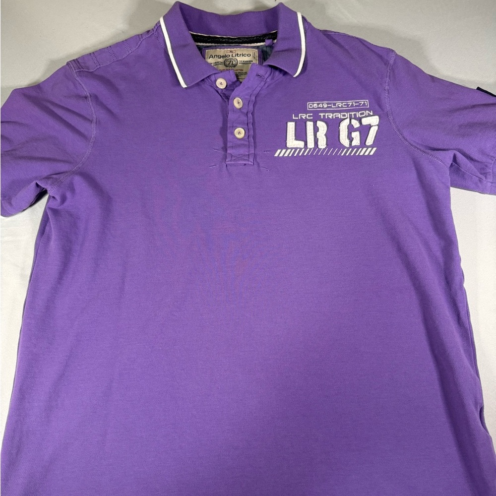 Angelo Litrico Purple Polo Shirt XL‎ Cotton LR G7